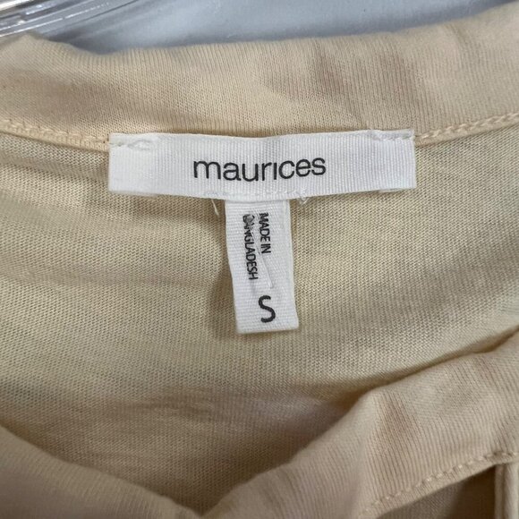 Maurices Women's Lace Up Neck Lets Go Girls T-Shirt Size Small - Picture 7 of 8